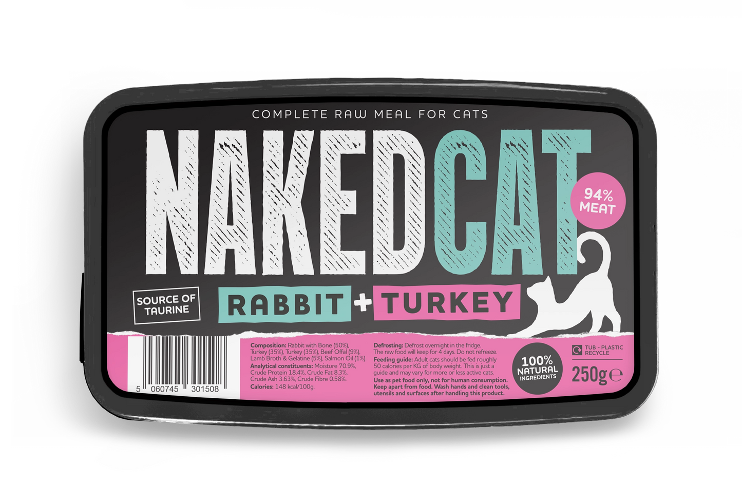 NAKEDCAT Rabbit & Turkey 250g